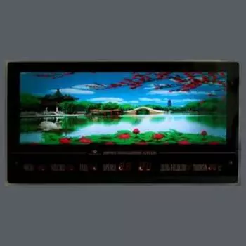 Картина-светильник с информационным календарем "Лебеди на озере" ( Т4-20W) (70*37)