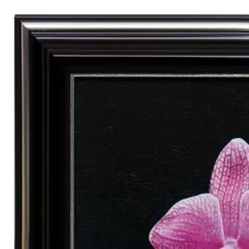 Картина "Ветка орхидии" 18х18(21,5х21,5)см