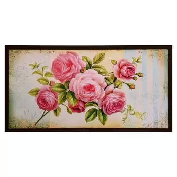 Картина "Ветка розы" 50х100(55х104) см