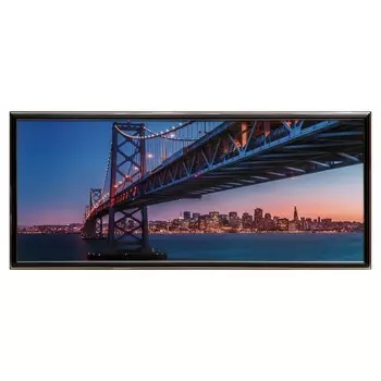 Картина "Вид на мост" 35х90(39х93) см