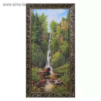 Картина "Водопад в лесу" 40х77 см