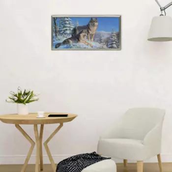 Картина "Волчья пара" 36*73 см