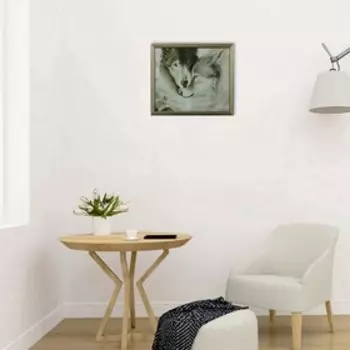 Картина "Волки" 35х28 (38х31) см