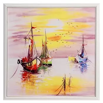 Картина велюр "Вечернее солнце" 70х70 (73х73)см