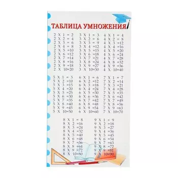 Карточка-шпаргалка "Таблица умножения" 20х11 см