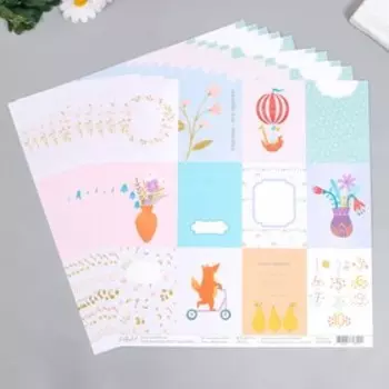 Карточки для скрапбукинга "Дети" 30.5х30.5 см, 190 гр/м2