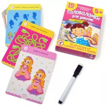 Карточная игра IQ Box «Головоломки для девочек»