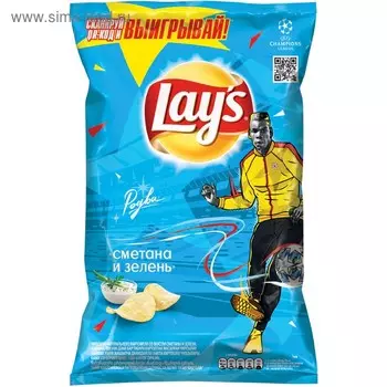 Картофельные чипсы Lay's Сметана и зелень, 90 г