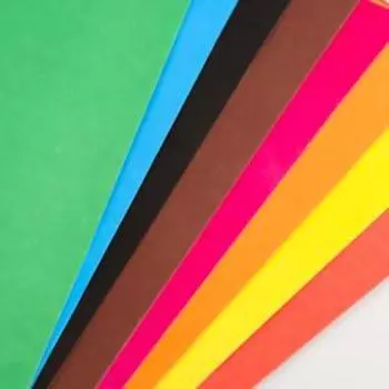 Цветной картон, А4, 8 листов, 8 цветов, немелованный, двусторонний, в папке, 220 г/м, «Смешарики»