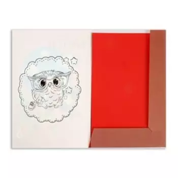 Картон цветной двусторонний А4, 8 листов, 8 цветов, мелованный 200 г/м2, "Совёнок", в папке