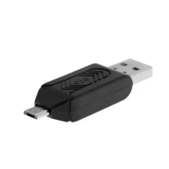 Картридер-OTG Luazon LNCR-001, подключение microUSB и USB, слоты SD, microSD, чёрный