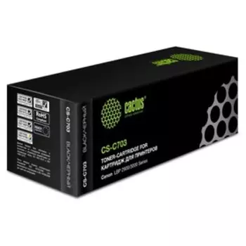 Картридж Cactus CS-C703 для Canon LBP2900/3000Series (2000k), черный