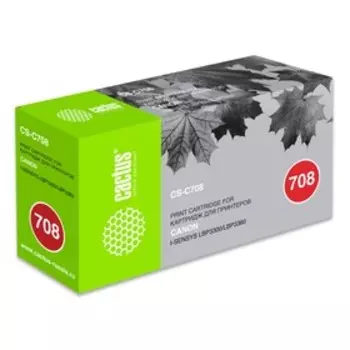 Картридж Cactus CS-C708 для Canon LBP-3300/3360/3300/3360 (2500k), черный