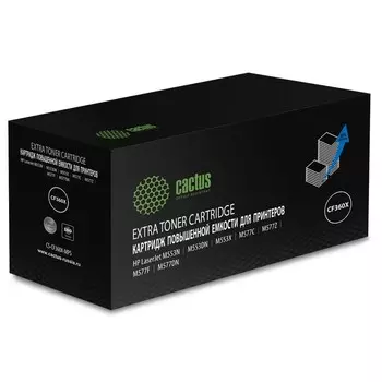 Картридж Cactus CS-CF360X-MPS CF360XX, для HP CLJ M552dn/M553dn/M553N, 19000 страниц, цвет чёрный