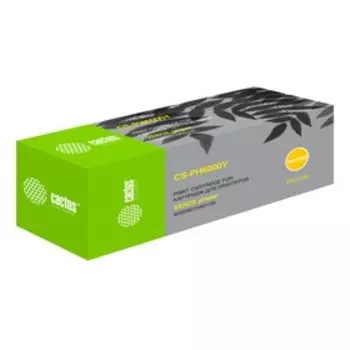 Картридж Cactus CS-PH6000Y 106R01633 Yellow для Xerox Phaser 6000/6010 (1000k), желтый