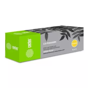 Картридж Cactus CS-PH6500Bk) 106R01604 для Xerox Phaser 6500/WorkCentre 6505 (3000k), черный