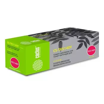 Картридж Cactus CS-TK5140Y TK-5140Y, для Kyocera M6030cdn/M6530cdn, 5000 страниц, цвет жёлтый