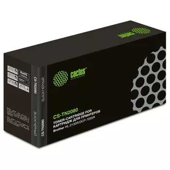 Картридж Cactus CS-TN2080 TN-2080, (HL-2130R/DCP-7055R), для Brother, чёрный
