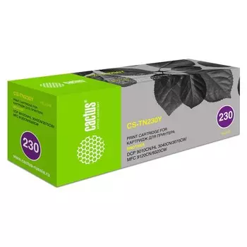 Картридж Cactus CS-TN230Y TN-230Y,(HL-3040/3070/DCP-9010/MFC-9120/9320), для Brother, жёлтый 93724