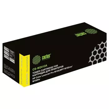 Картридж Cactus CS-W2412A W2412A, для HP CLJ Pro M155;MFP M182nw/M183fw, 850 страниц, цвет жёлтый
