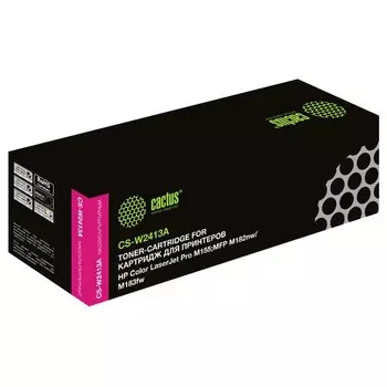 Картридж Cactus CS-W2413A W2413A, для HP CLJ Pro M155;MFP M182nw/M183fw, 850 страниц, цвет пурпурный
