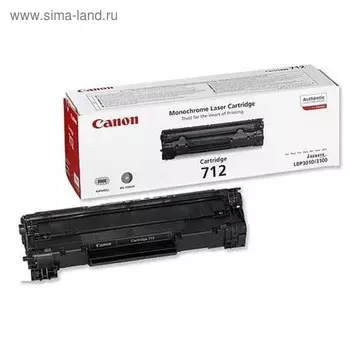 Картридж Canon 712 1870B002 для LBP-3010/3020 (1500k), чёрный