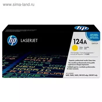 Картридж HP 124A Q6002A для 1600/2600n/2605/2605dn/2605dtn/CM1015/1017 (2000k), желтый