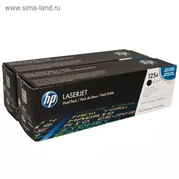 Картридж HP 125A CB540AD для CLJ CP1215/CP1515/CP1518 (4400k), 2 шт. в упаковке, черный