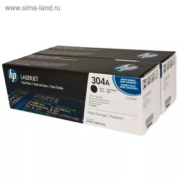 Картридж HP 304A CC530AD для LJ CP2025/CM2320 (7000k), 2 шт. в упаковке, чёрный