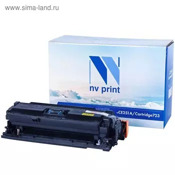 Картридж NV PRINT NV-CE251A/NV-723 Cyan для HP CP3525 и Canon LBP7750Cdn (7000k), голубой