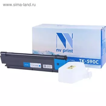 Картридж NVP NV-TK-590, для Kyocera, 5000k, совместимый, голубой