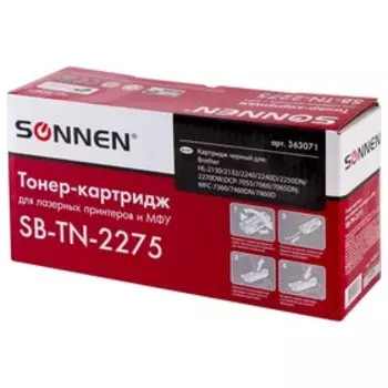 Картридж SONNEN TN-2275 для Brother DCP-7060DR/7065DNR/7070DWR (2600k), черный