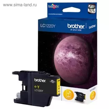 Картридж струйный Brother LC1220Y желтый для Brother MFC-J430W/J825DW/DCP-J525W (300стр.)