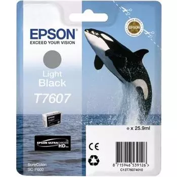 Картридж струйный Epson T7607 C13T76074010 светло-серый для Epson SureColor SC-P600