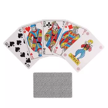 Карты игральные бумажные 55 шт, 280 гр/м2, 8.7х5.6 см, микс