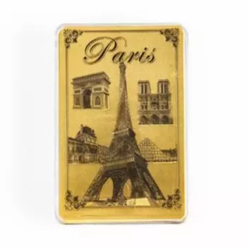 Карты игральные пластиковые Paris, колода 54 шт., 8.75.7 см, золото