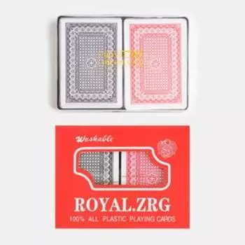 Карты игральные пластиковые "Poker range", 2 колоды по 54 шт, 25 мкр, 8.8 х 5.7 см
