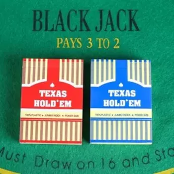 Карты игральные пластиковые «Texas Hold'em», колода 54 шт., 8.86.3 см, МИКС