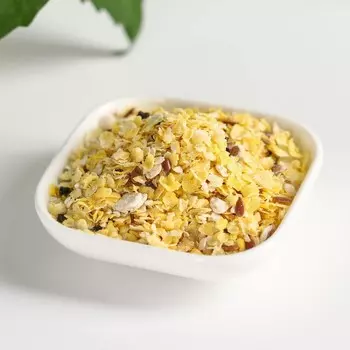 Каша овсяная с кедром и кукурузой, вкус: черника - кунжут, без варки, 200 г.