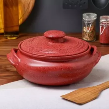 Кашник "Гранит", красный, красная глина, 2 л