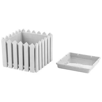 Кашпо, 28 × 28 см, 10 л, цвет белый, «Лардо»