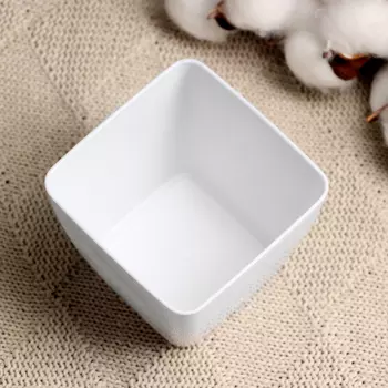 Кашпо "Аксель" белое, 7х7х6см