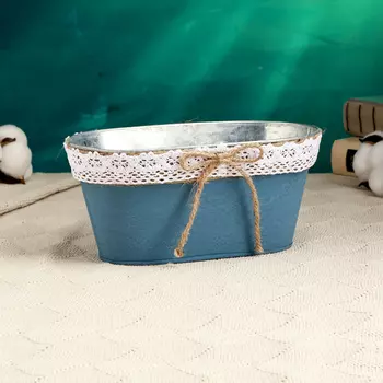 Кашпо - бонсай «Ведёрко Линдберг», 21119.5 см, синее