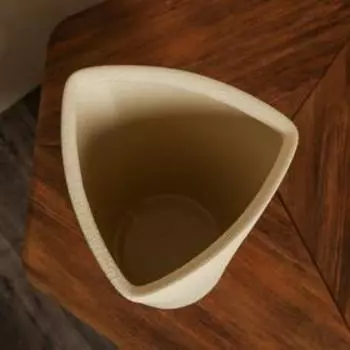 Кашпо "Цилиндр", шёлк, бежевый, керамика, 20 л