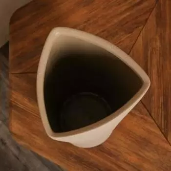 Кашпо "Цилиндр", шёлк, капучино, керамика, 20 л