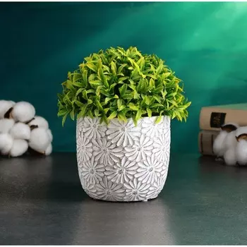 Кашпо для цветов «Дейзи», d=11 см, 10 см, бетон