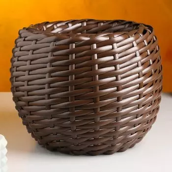 Кашпо декоративное "Шар", 19,5х18,5 см, 3 л, венге