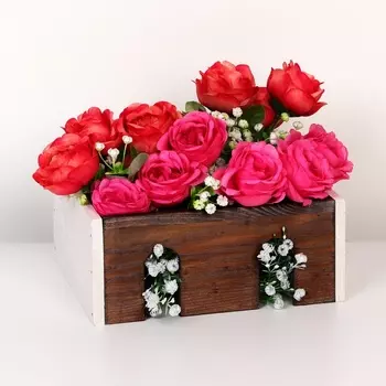 Кашпо деревянное , 18 х 22 х 9 см