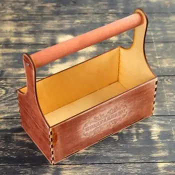 Кашпо деревянное 24×12×22 см Мэлони Дэмур "Поздравляю!", красное дерево Дарим Красиво