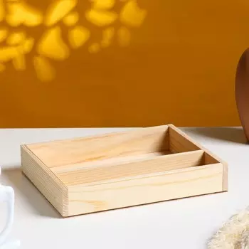 Кашпо деревянное 25.5204.5 см "Макарунас", натуральный Дарим Красиво